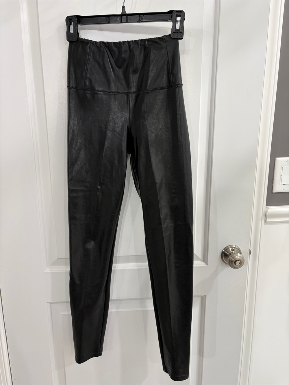 Aritzia Black Faux-Leather Leggings